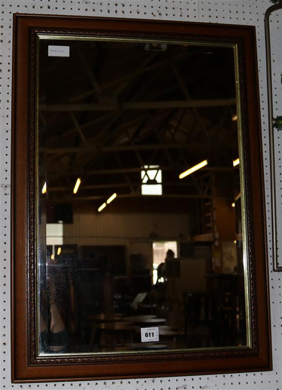 Large wood frame wall mirror
